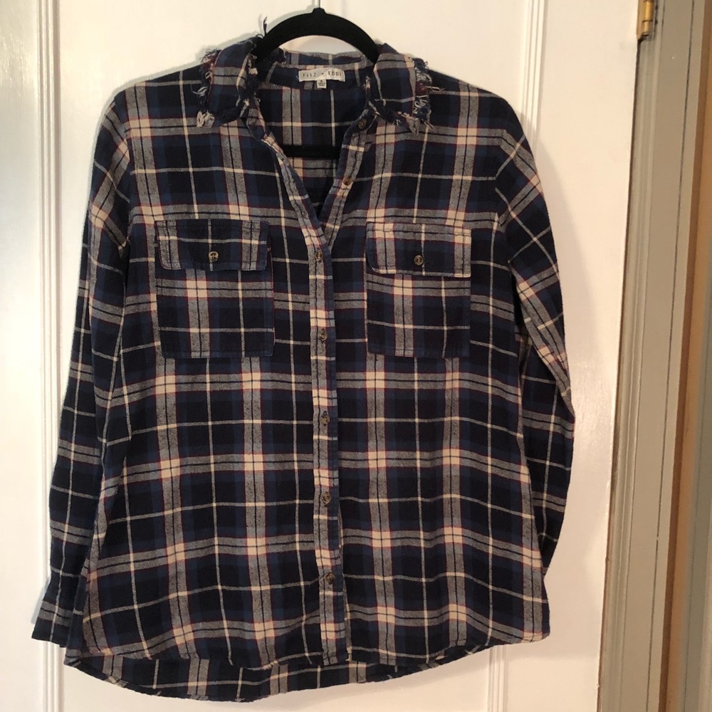 Fitz + Eddi (Buckle) Distressed Button Down